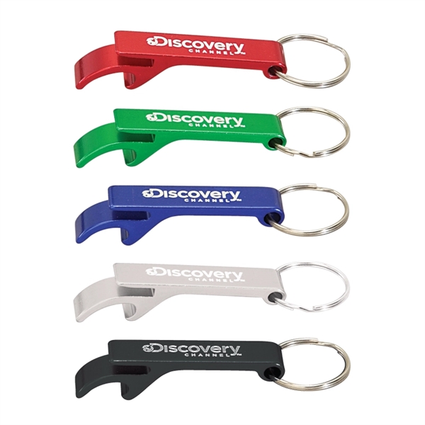 Keyring made of anodized aluminum that works as a bottle opener.... from ASI 57655 STOPNGO Line