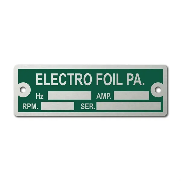 3" x 1" .020 Metalphoto® aluminum nameplate. Standard imprint colors include... from ASI 53430 Executive Line