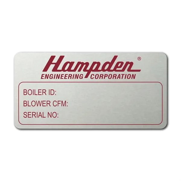 3" x 1.5" .020 Metalphoto® aluminum nameplate. Standard imprint colors include... from ASI 53430 Executive Line