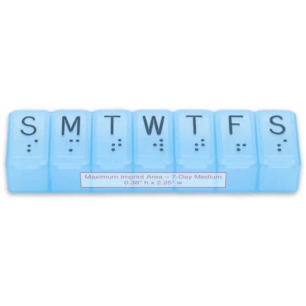 Medium sized pill organizer with seven compartments for each day of... from ASI 73823 Compass Health Brands dba Newday Medical Corporation / Newday Medical