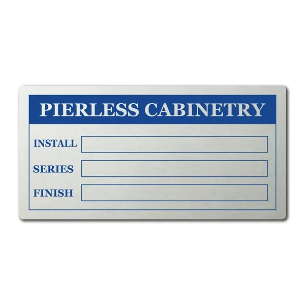 4" x 2" .020 Metalphoto® aluminum nameplate. Standard imprint colors include... from ASI 53430 Executive Line