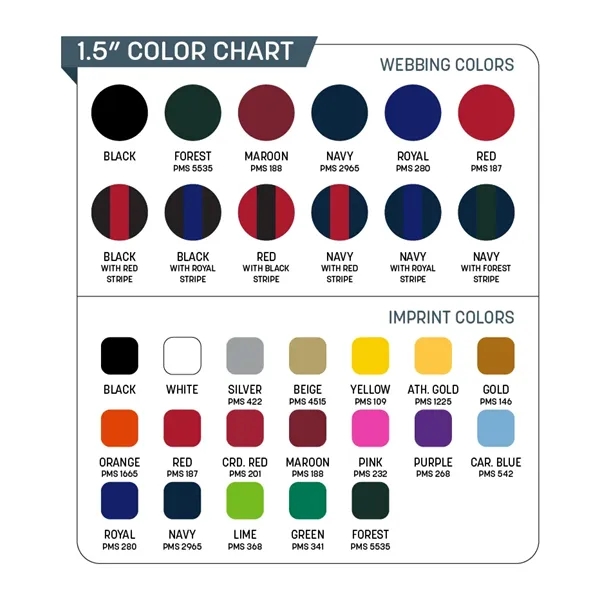 1 1/2" x 10" Woven Key Strap With Sewn Woven Label... from ASI 92980 WOV-IN® / Universal Strap/Wov-In Line