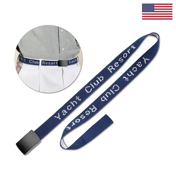 This 1" woven belt, made from polypropylene with black plastic hardware,... from ASI 92980 WOV-IN® / Universal Strap/Wov-In Line