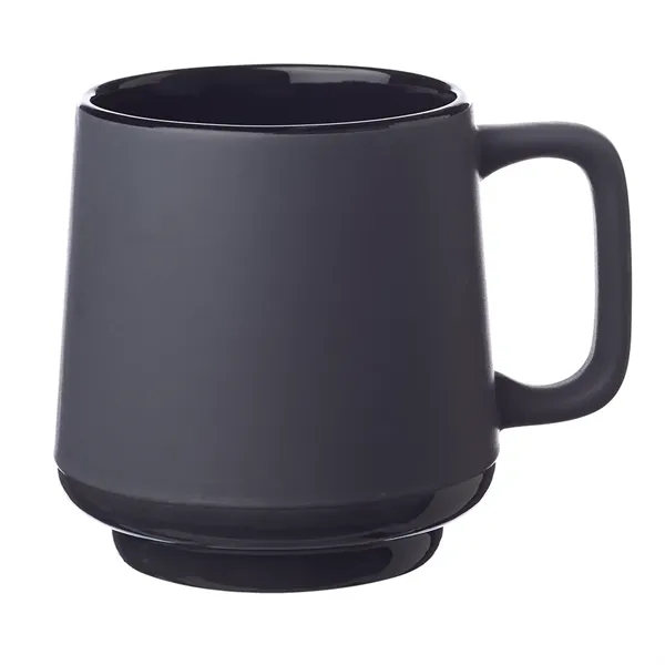 15 oz. ceramic mug with stackable design and matte grey finish.... from ASI 39552 BEL Promo