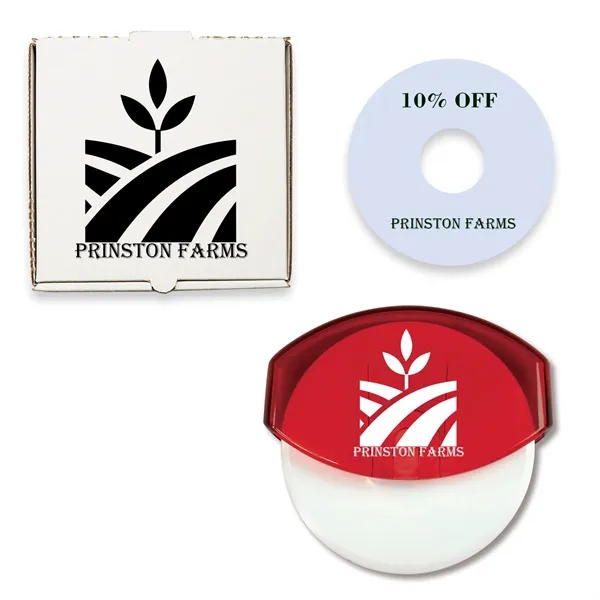 Delivery set with pizza cutter inside a pizza box with a... from ASI 54040 Fey Promo / Mi Line by Fey