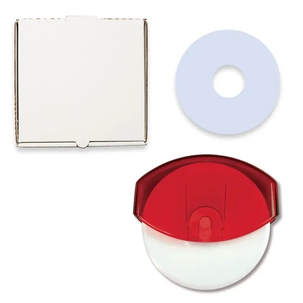 Delivery set with pizza cutter inside a pizza box with a... from ASI 54040 Fey Promo / Mi Line by Fey