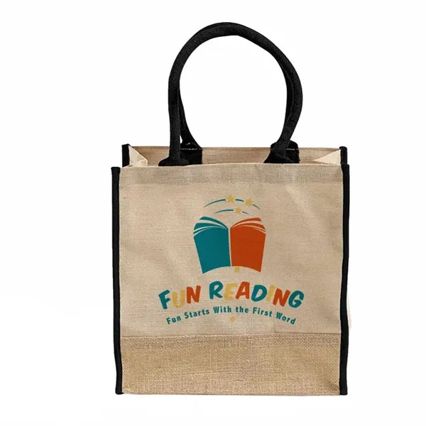 Square jute tote with rope handles and gussets. Ideal for crafts,... from ASI 67557 LimeLight Ent / Limelight USA