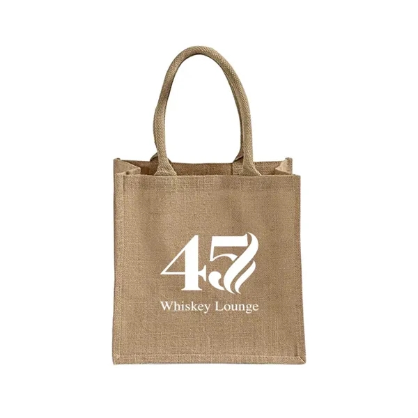 Eco jute tote with soft handles and laminated lining. Perfect for... from ASI 67557 LimeLight Ent / Limelight USA