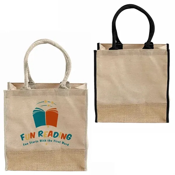 Square jute tote with rope handles and gussets. Ideal for crafts,... from ASI 67557 LimeLight Ent / Limelight USA