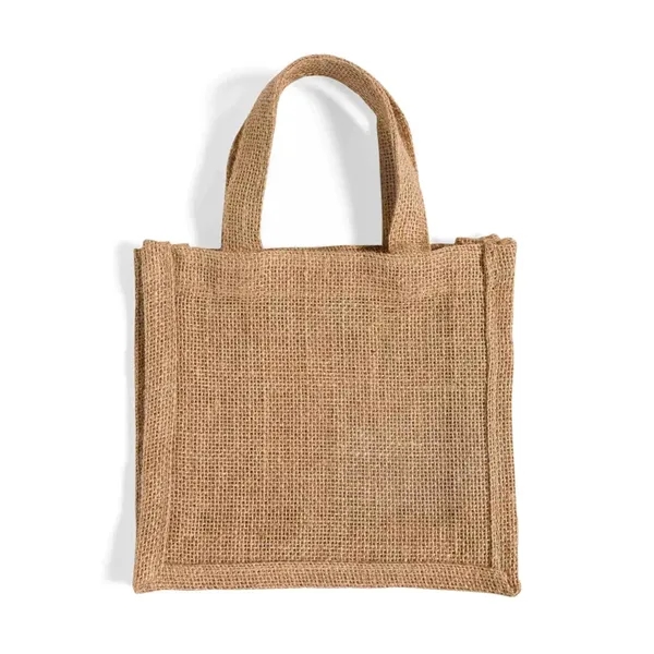 Compact jute tote with reinforced stitching, ideal for weddings, gifts, promotions,... from ASI 67557 LimeLight Ent / Limelight USA
