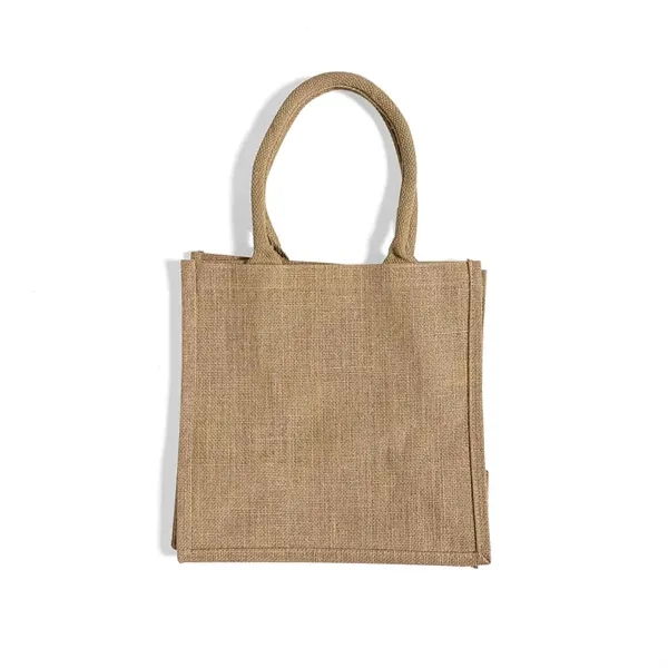 Eco jute tote with soft handles and laminated lining. Perfect for... from ASI 67557 LimeLight Ent / Limelight USA