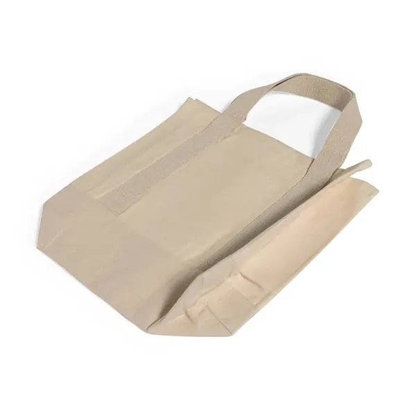 Durable 10 oz. cotton twill tote with contrast bottom, exterior pocket,... from ASI 67557 LimeLight Ent / Limelight USA