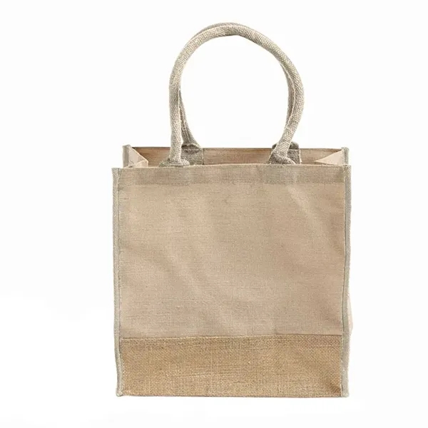 Square jute tote with rope handles and gussets. Ideal for crafts,... from ASI 67557 LimeLight Ent / Limelight USA