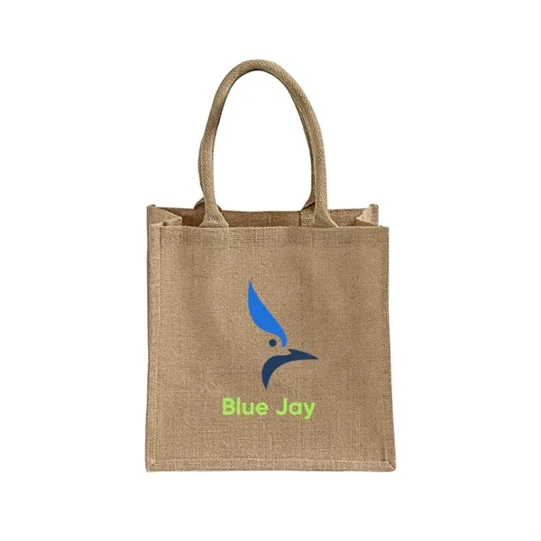 Eco jute tote with soft handles and laminated lining. Perfect for... from ASI 67557 LimeLight Ent / Limelight USA
