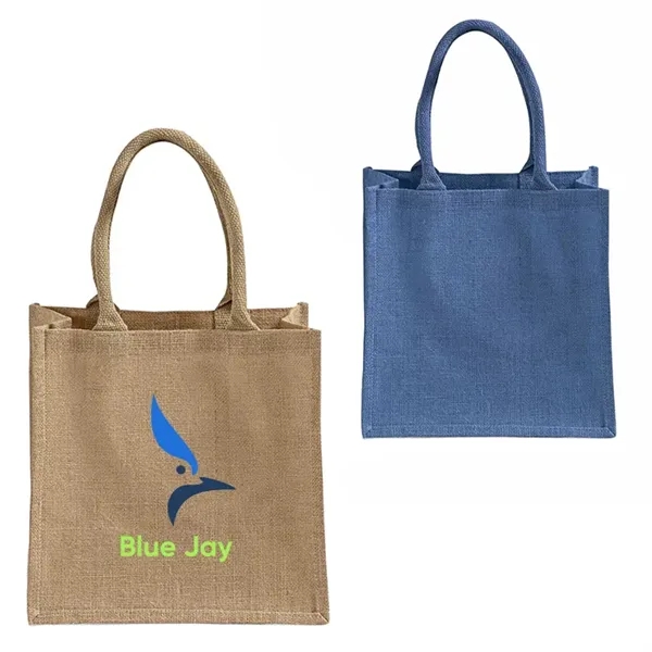 Eco jute tote with soft handles and laminated lining. Perfect for... from ASI 67557 LimeLight Ent / Limelight USA