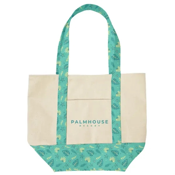 Mini canvas tote with full-color sublimated handles and bottom. Made in... from ASI 67557 LimeLight Ent / Limelight USA