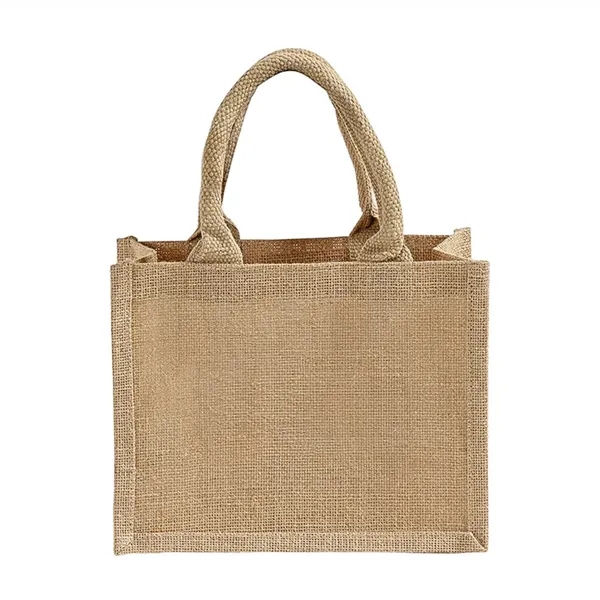 Eco jute tote with cotton handles and gussets. Ideal for weddings,... from ASI 67557 LimeLight Ent / Limelight USA