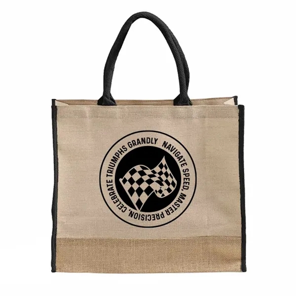 Durable jute tote with rope handles and gussets. Great for shopping,... from ASI 67557 LimeLight Ent / Limelight USA