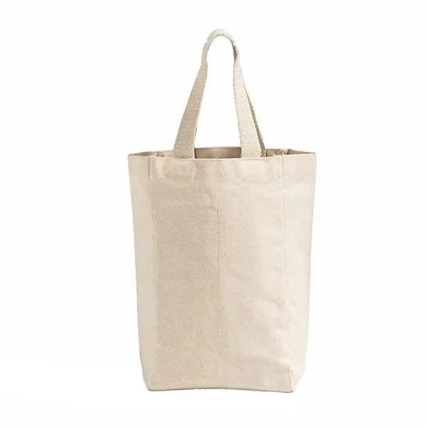 Cotton canvas wine tote with handles and padded divider. Perfect for... from ASI 67557 LimeLight Ent / Limelight USA