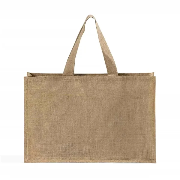 Durable jute tote with shoulder handles and laminated interior. Great for... from ASI 67557 LimeLight Ent / Limelight USA