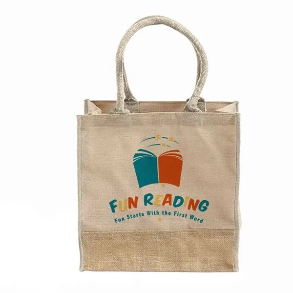 Square jute tote with rope handles and gussets. Ideal for crafts,... from ASI 67557 LimeLight Ent / Limelight USA