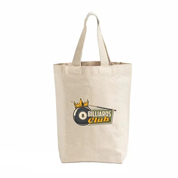 Cotton canvas wine tote with handles and padded divider. Perfect for... from ASI 67557 LimeLight Ent / Limelight USA