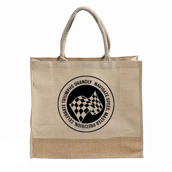 Durable jute tote with rope handles and gussets. Great for shopping,... from ASI 67557 LimeLight Ent / Limelight USA