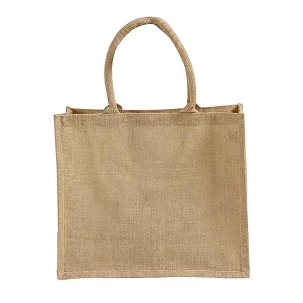 Durable jute tote with cotton handles and laminated interior. Great for... from ASI 67557 LimeLight Ent / Limelight USA