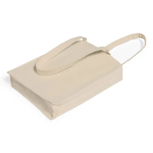 Durable canvas book tote with gussets for extra support. Features a... from ASI 67557 LimeLight Ent / Limelight USA