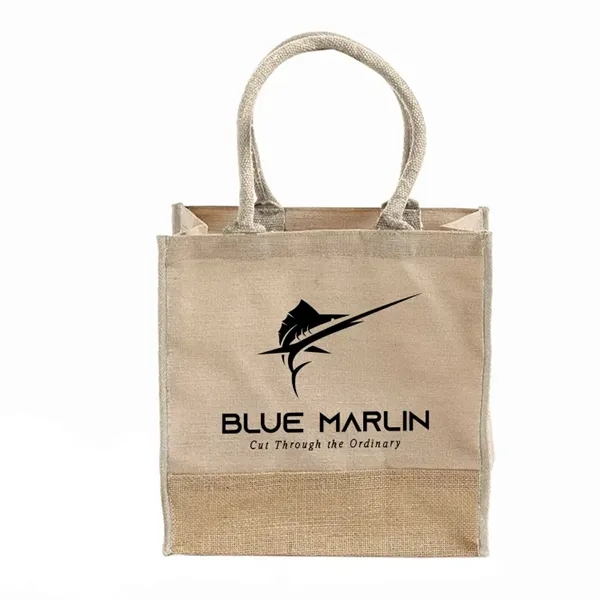 Square jute tote with rope handles and gussets. Ideal for crafts,... from ASI 67557 LimeLight Ent / Limelight USA