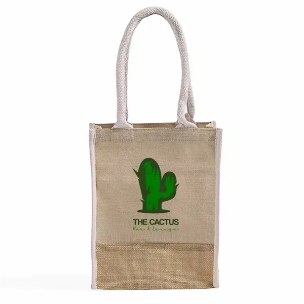 Durable jute book tote with rope handles and gussets. Great for... from ASI 67557 LimeLight Ent / Limelight USA