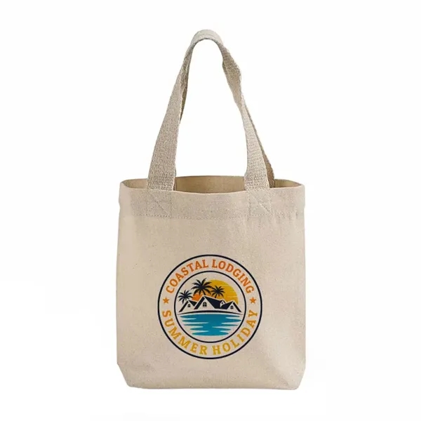 Mini cotton tote with reinforced stress points and polyester handles. Great... from ASI 67557 LimeLight Ent / Limelight USA