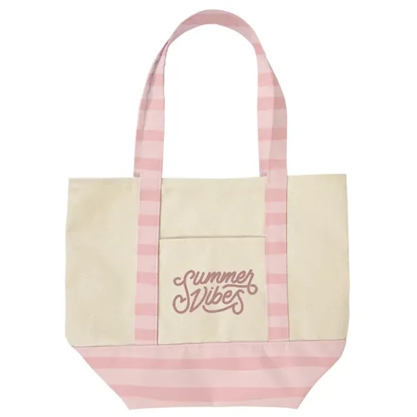 Mini canvas tote with full-color sublimated handles and bottom. Made in... from ASI 67557 LimeLight Ent / Limelight USA