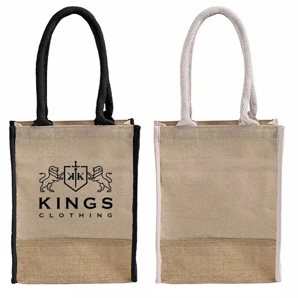 Durable jute book tote with rope handles and gussets. Great for... from ASI 67557 LimeLight Ent / Limelight USA