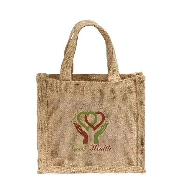 Compact jute tote with reinforced stitching, ideal for weddings, gifts, promotions,... from ASI 67557 LimeLight Ent / Limelight USA