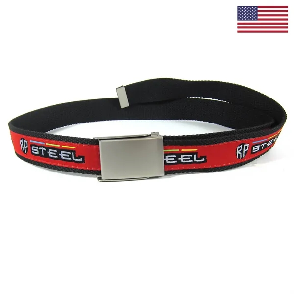 Military style polyester belt and buckle in a variety of sizes.... from ASI 92980 WOV-IN® / Universal Strap/Wov-In Line