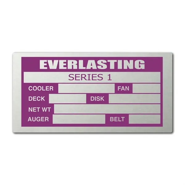 6" x 3" .020 Metalphoto® aluminum nameplate. Standard imprint colors include... from ASI 53430 Executive Line