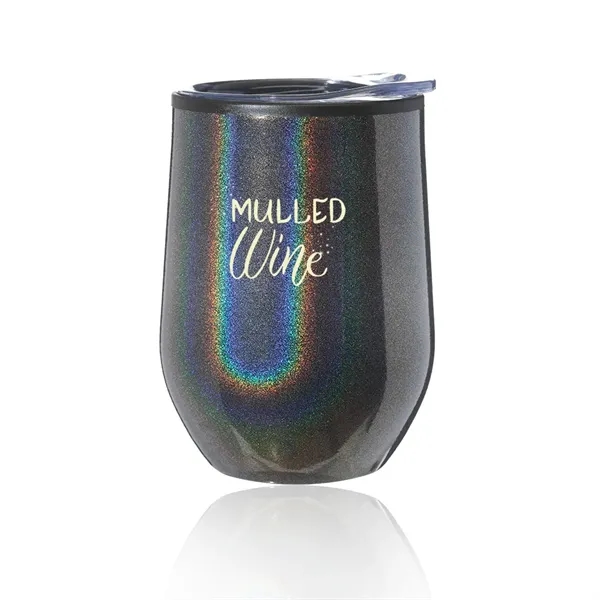 12 oz., stemless wine glass with lid, stainless steel exterior, iridescent... from ASI 39552 BEL Promo