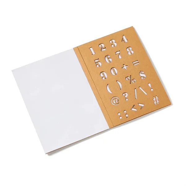 5 3/4" x 8 1/4" book with five pages of stencils... from ASI 63549 Jornik Manufacturing Corp / Jornik