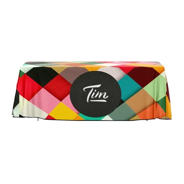 8' drape-style table throw with open back and full color customization.... from ASI 88060 Snugz/USA Inc