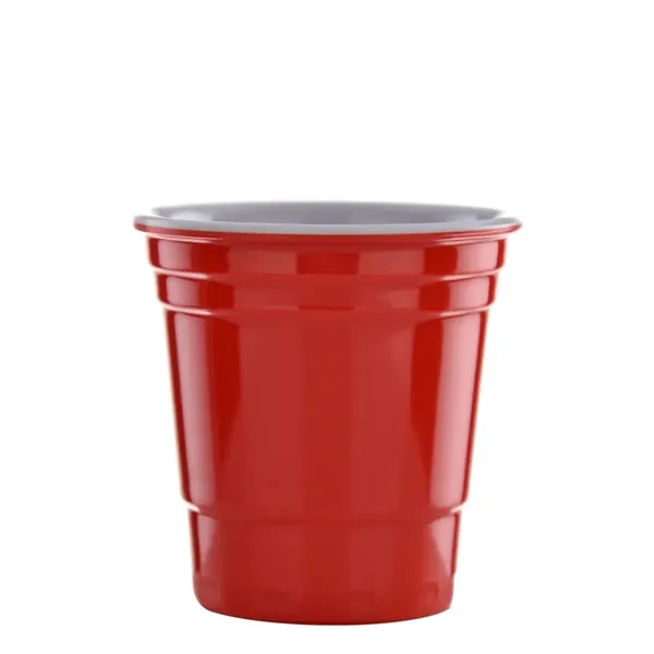 2 oz. red cup shot glass that can be used for... from ASI 71920 Moderne Glass Company Inc / Glass America®
