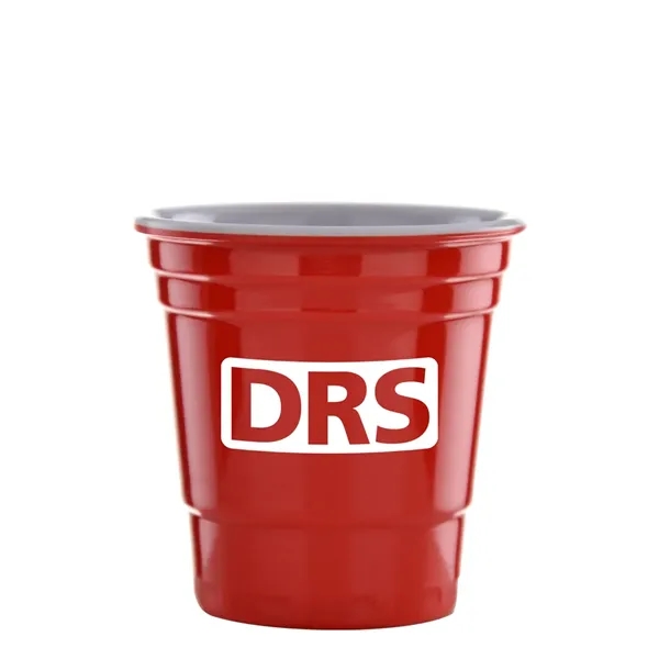 2 oz. red cup shot glass that can be used for... from ASI 71920 Moderne Glass Company Inc / Glass America®