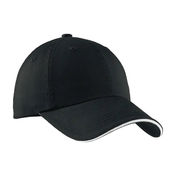 Port Authority Sandwich Bill Cap with Striped Closure.... from ASI 84863 SanMar