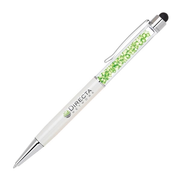 Elegant twist-action brass stylus pen with matching crystals and barrel colors... from ASI 68190 Lungsal
