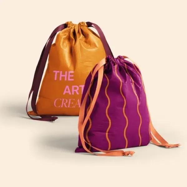 Simple small, Goodie Four Shoes gift bag with a ribbon drawstring.... from ASI 74710 Numo