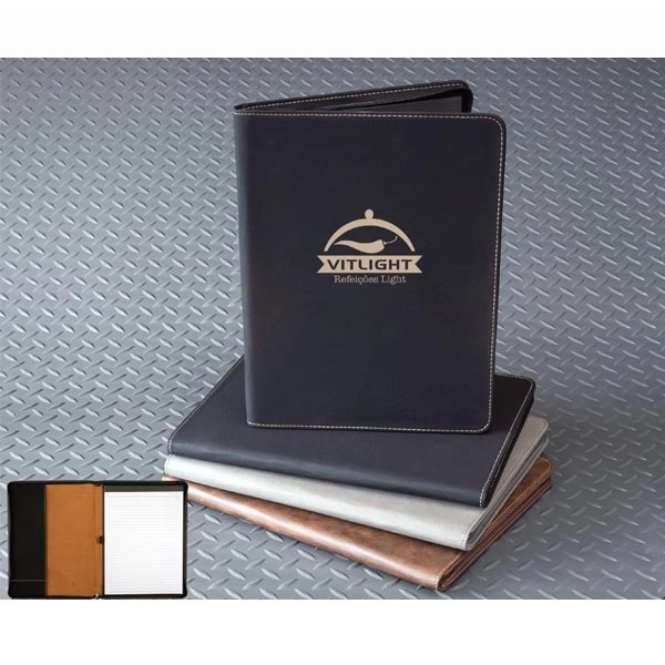 Leatherette portfolio with top, right and bottom zipper function, 9" x... from ASI 99030 Zipline / Zipline®