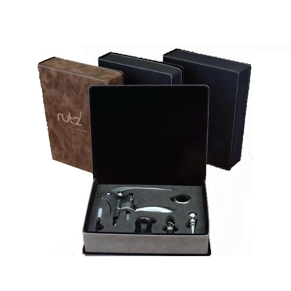 Wine tool set with a lever opener, foil cutter, wine bottle... from ASI 99030 Zipline / Zipline®