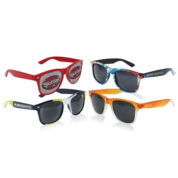 Pantone matched plastic sunglasses available in any color and with multiple... from ASI 45657 Pop! Promos