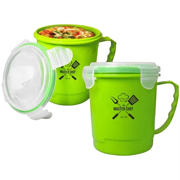 24 oz. polypropylene soup mug with handle and lid.... from ASI 39552 BEL Promo
