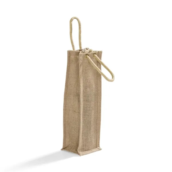 Eco jute wine tote with dividers and laminated interior. Great for... from ASI 67557 LimeLight Ent / Limelight USA